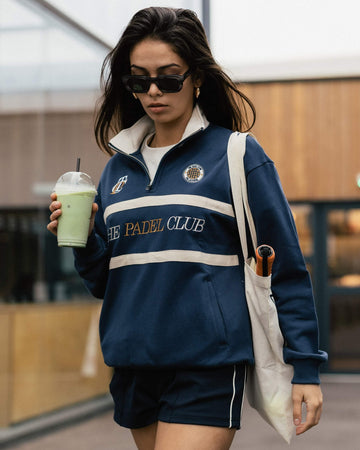 TPC x Pallacorda Varsity Quarter Zip - Navy