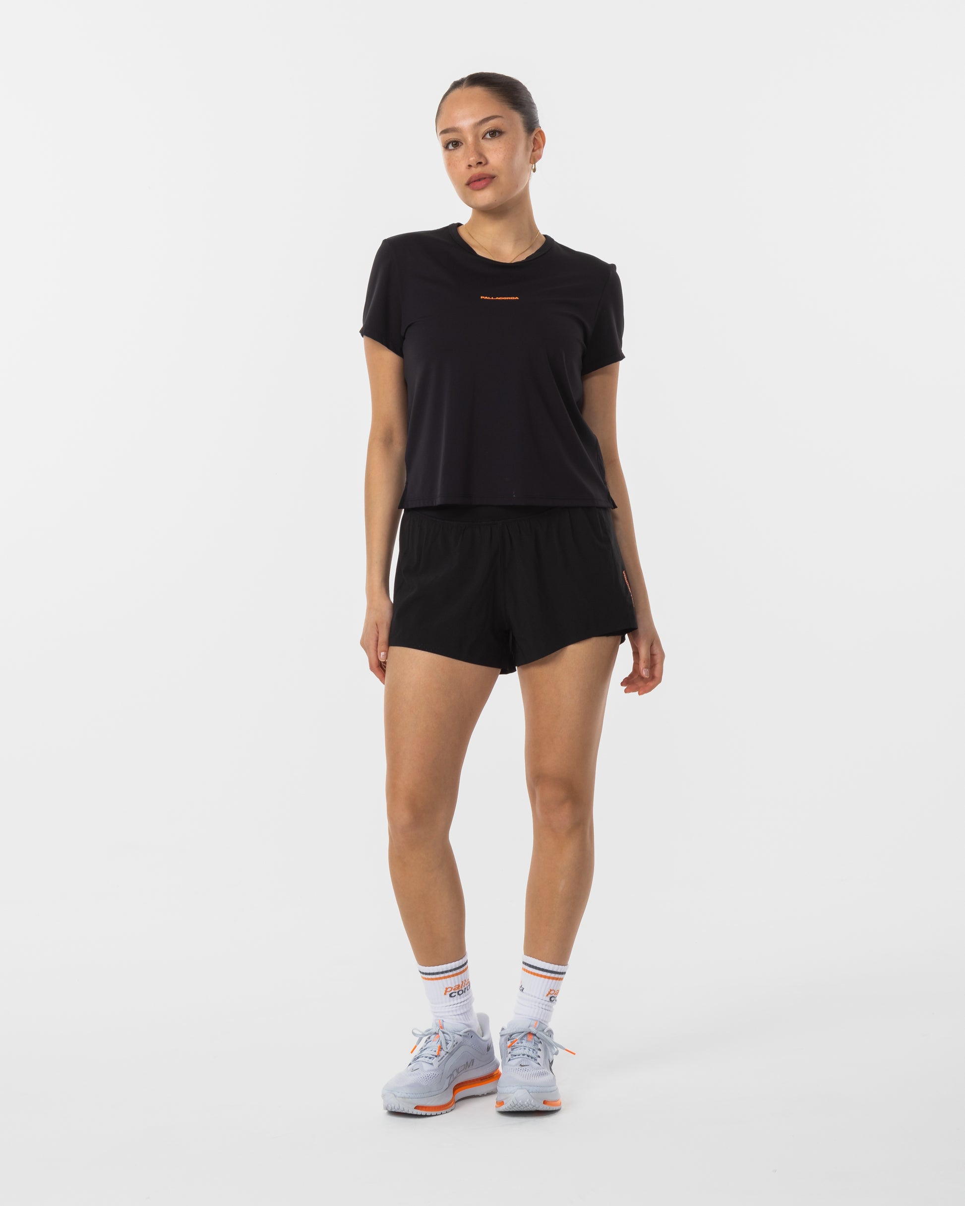 Women's Boxy Fit Court T-Shirt Black - Full Outfit