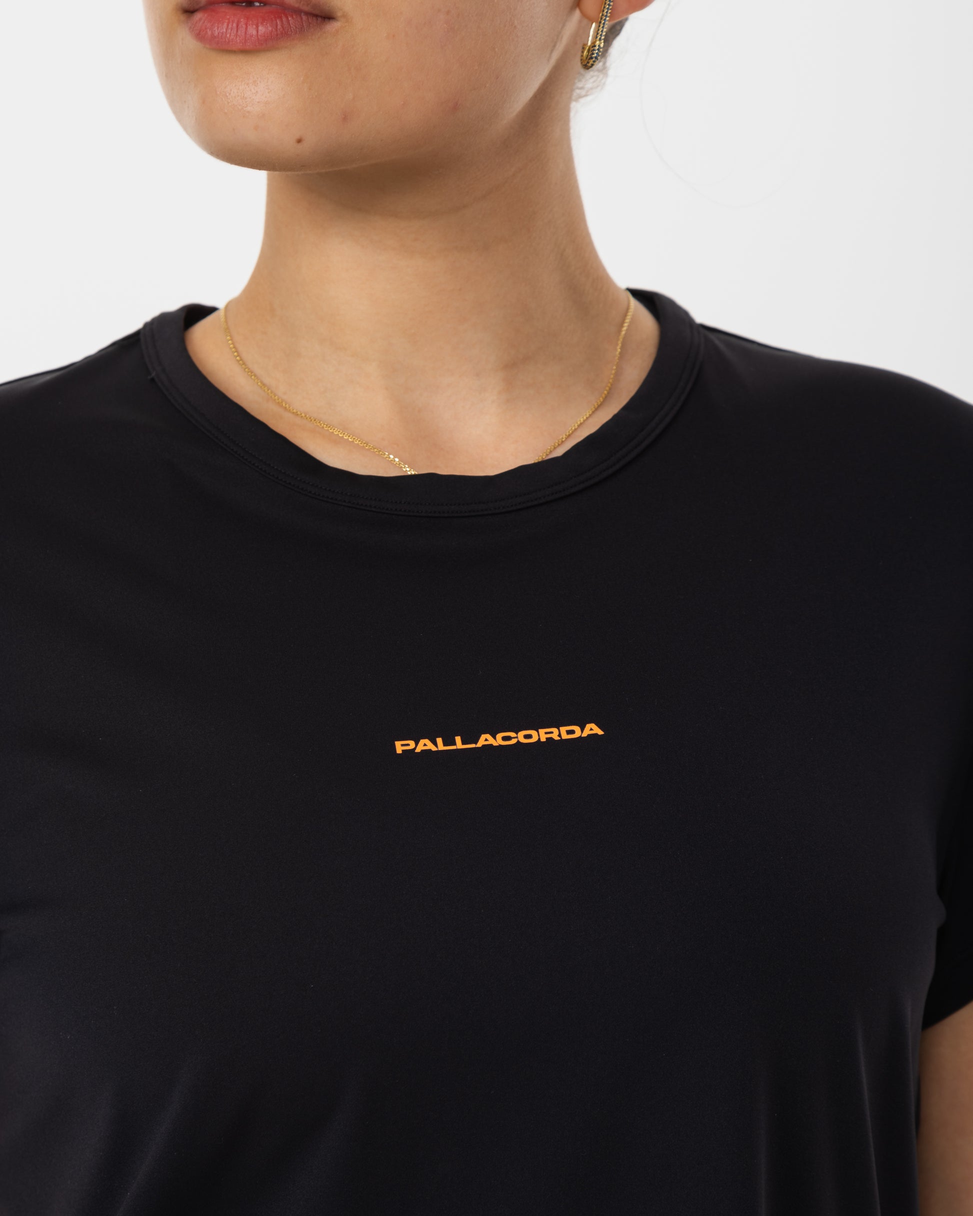 Women's Boxy Fit Court T-Shirt Black - Logo Detail