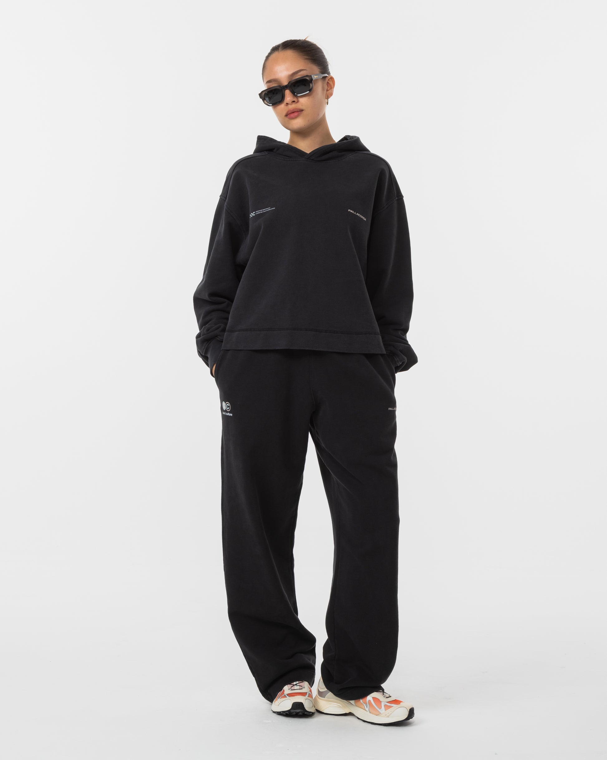 Women's House Issue Cropped Hoodie Black - Full Outfit