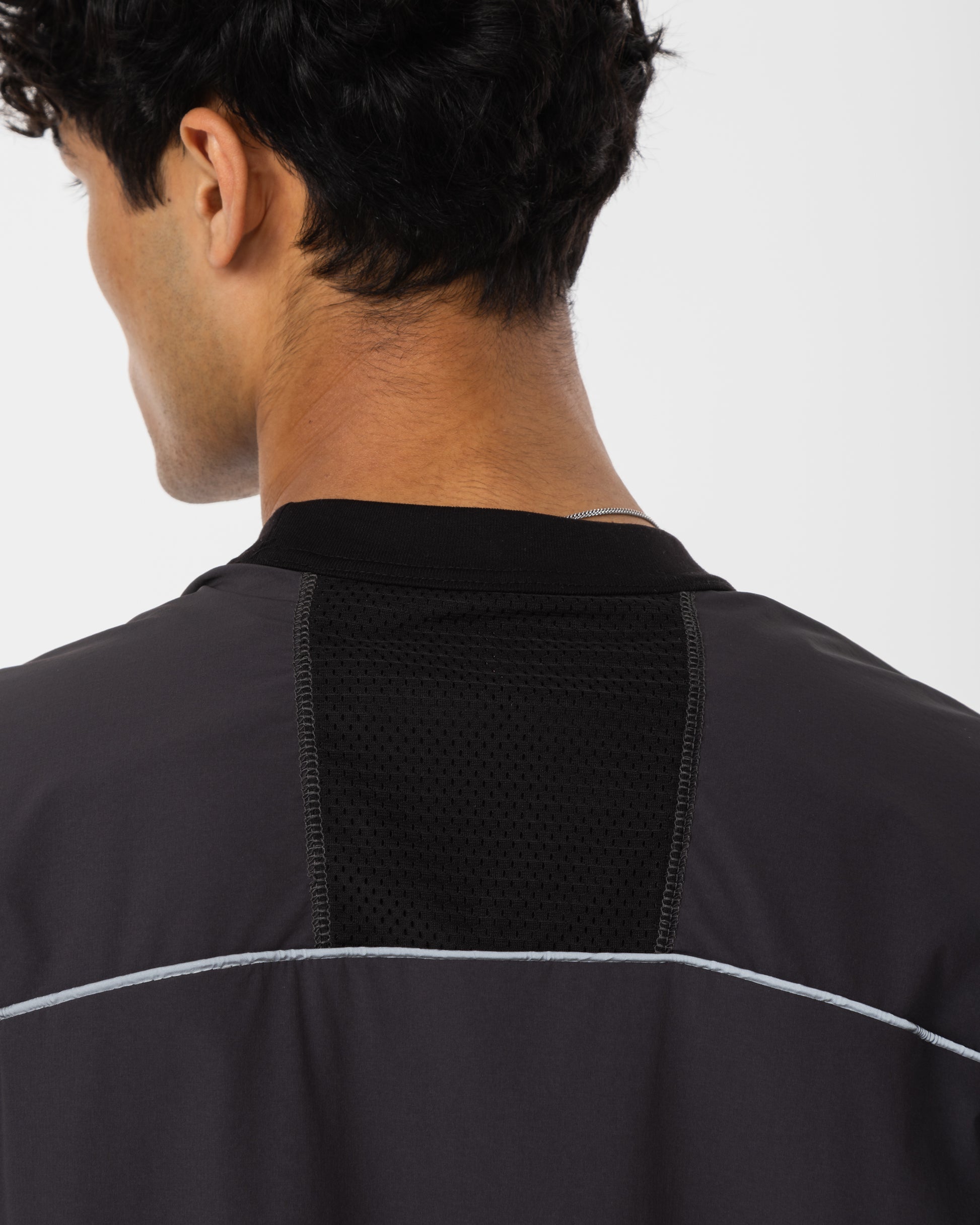 Men's Drill Shell Top Black - Back Detail