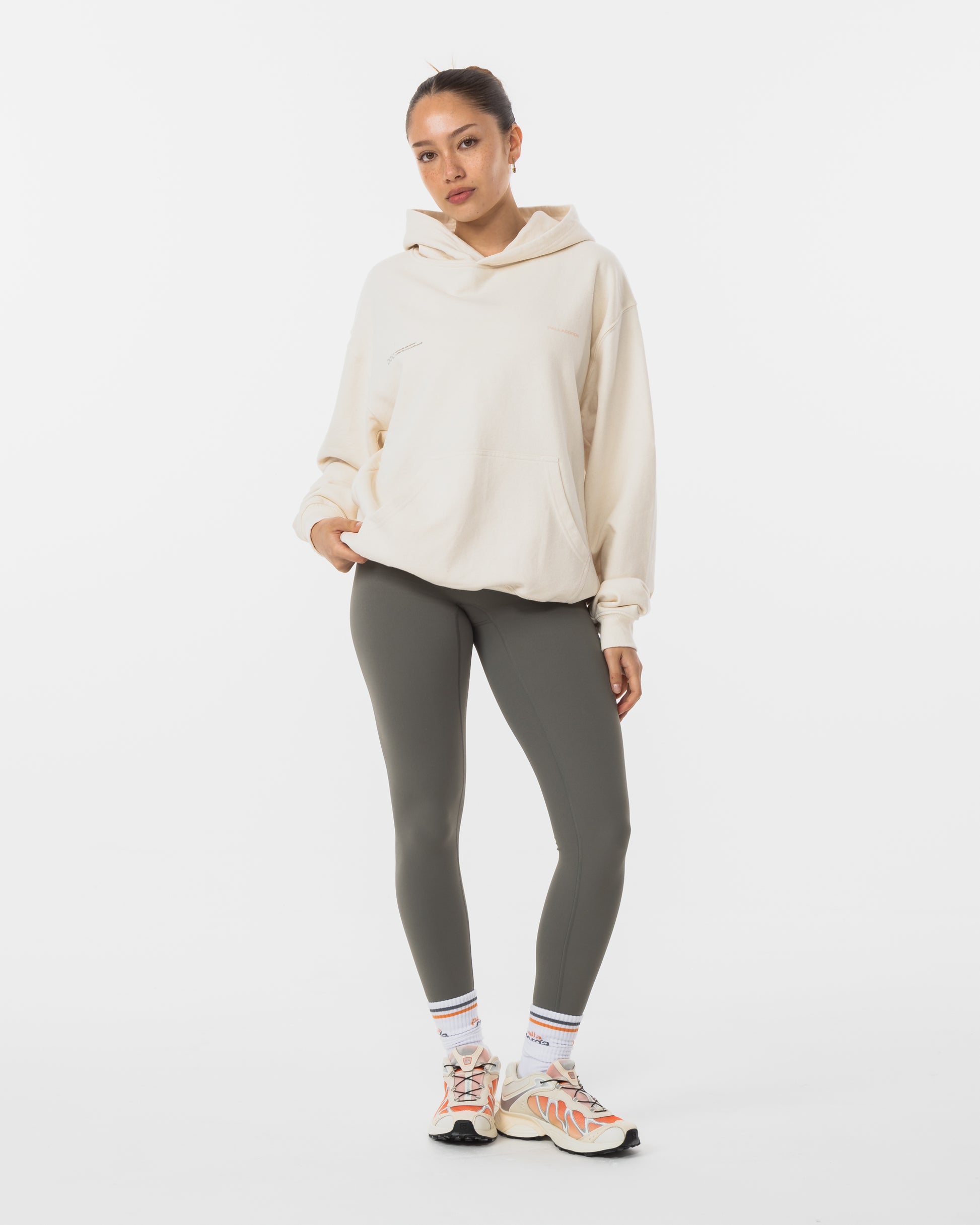 Women's House Issue Oversized Hoodie Stone - Full Outfit