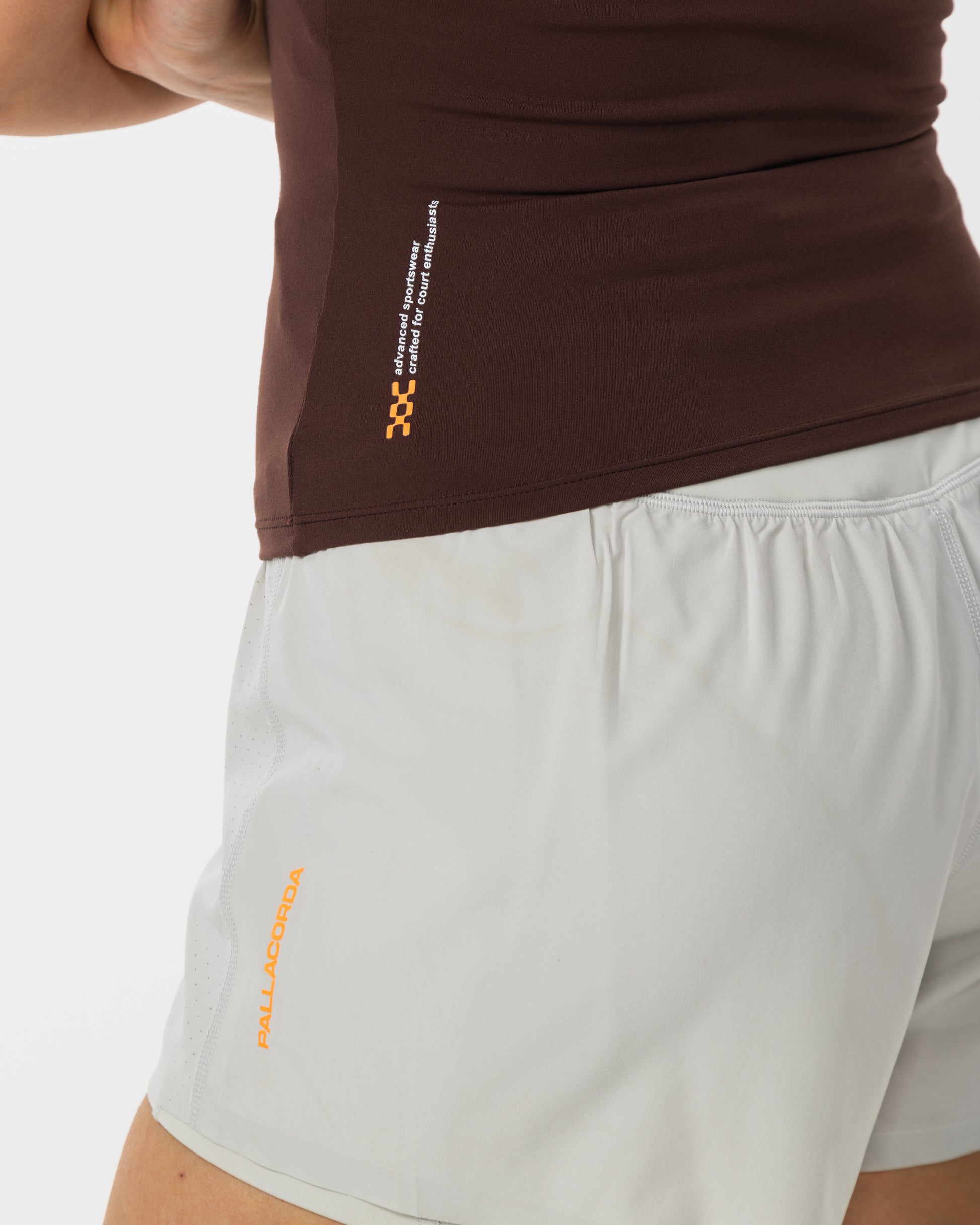 Women's Fitted Short Sleeve T-Shirt Coffee - Side Logo View