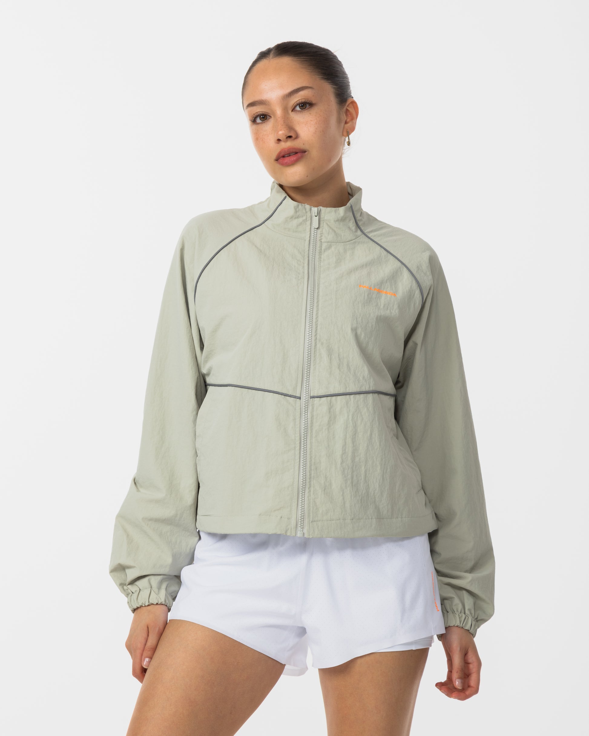 Women's Piped Track Jacket Mint - Front View