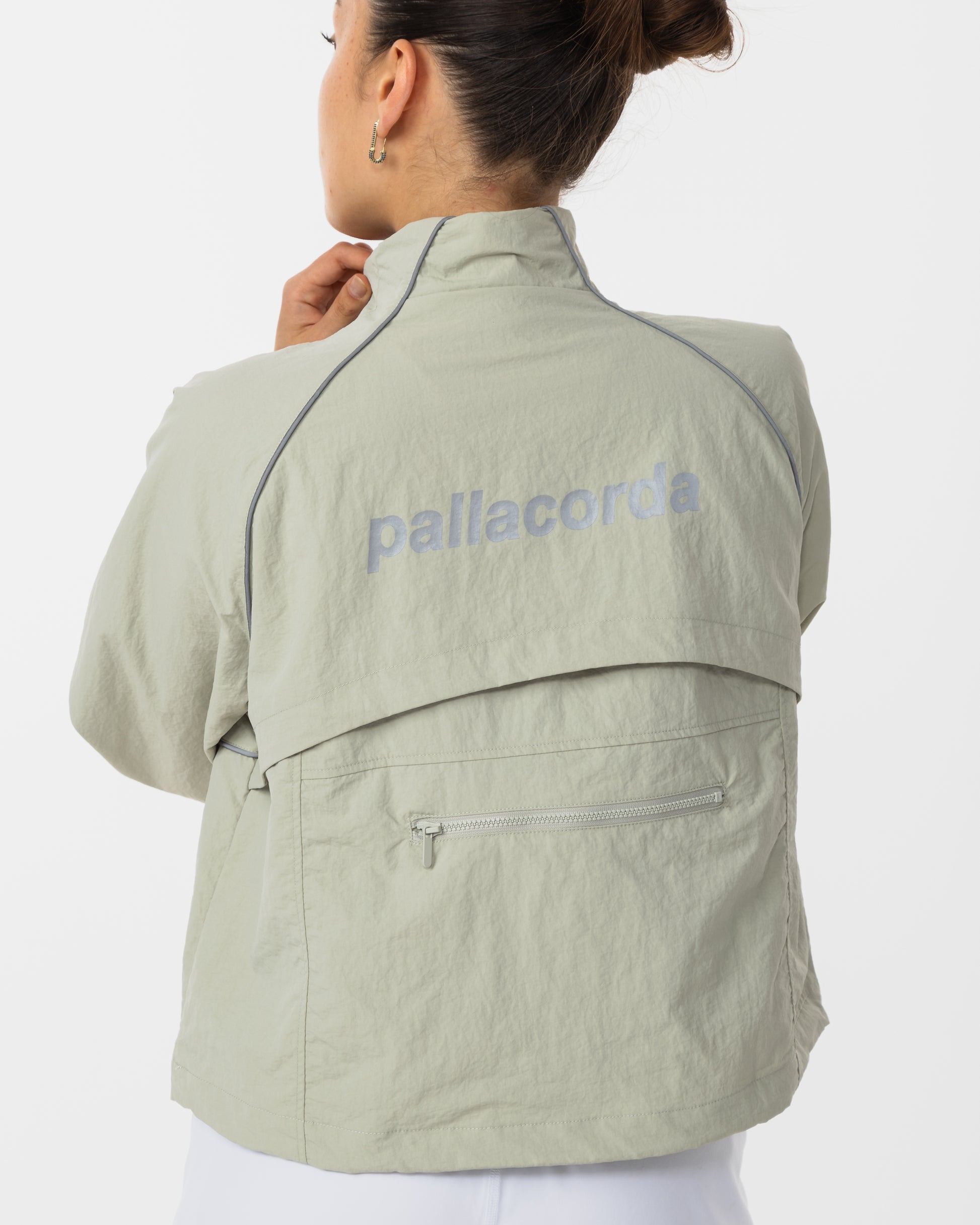 Women's Piped Track Jacket Mint - Back View