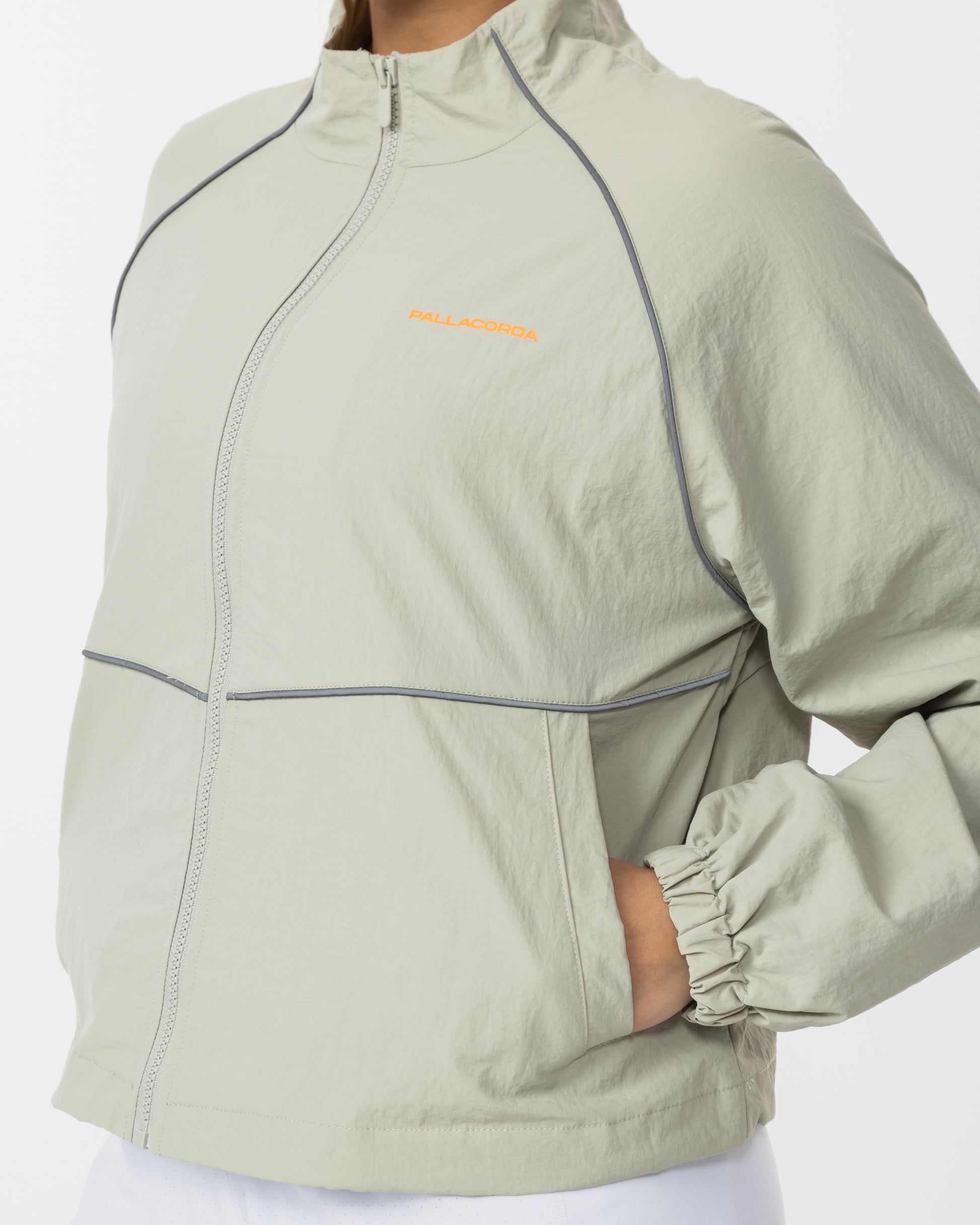 Women's Piped Track Jacket Mint - Pocket Detail