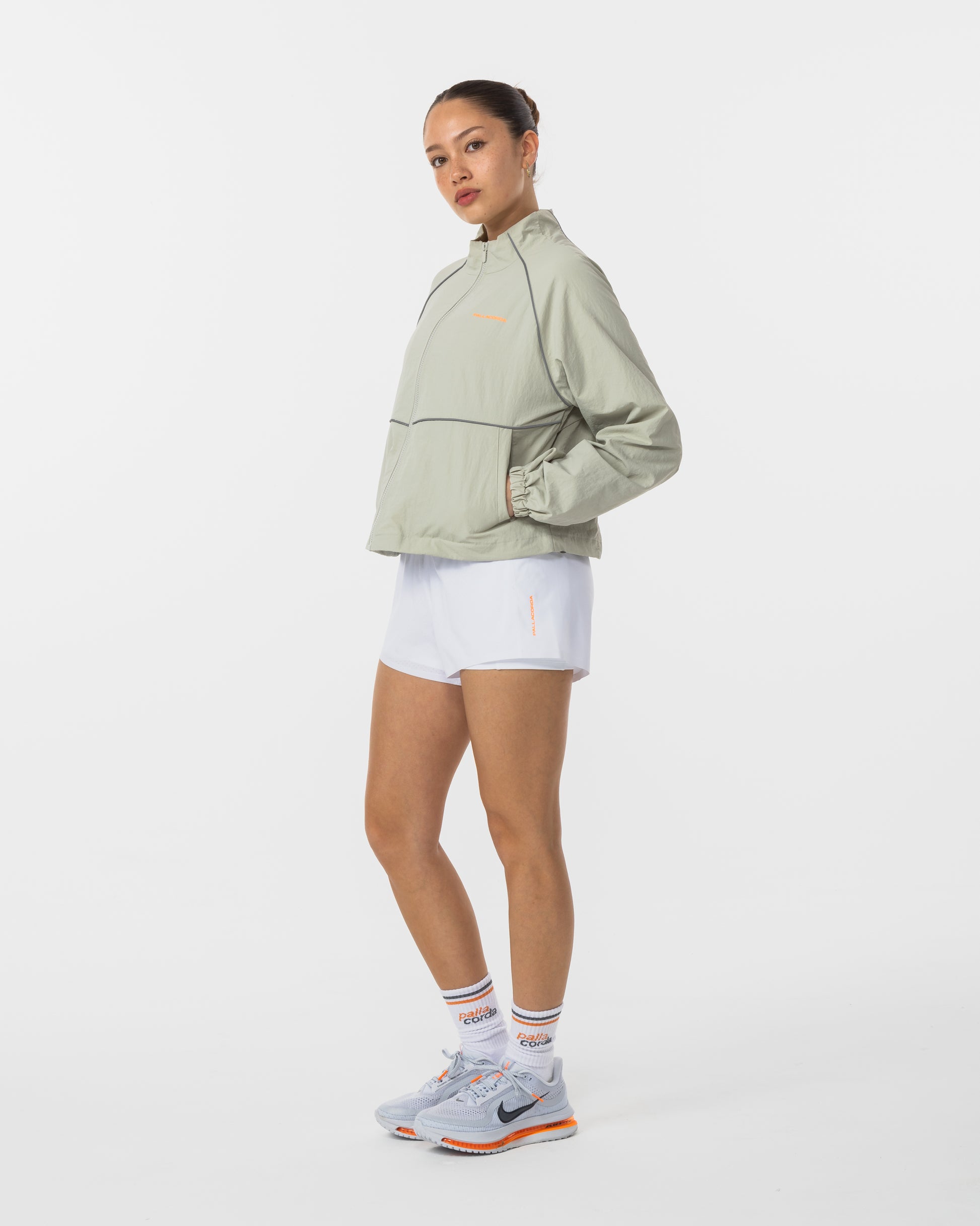 Women's Piped Track Jacket Mint - Full Outfit