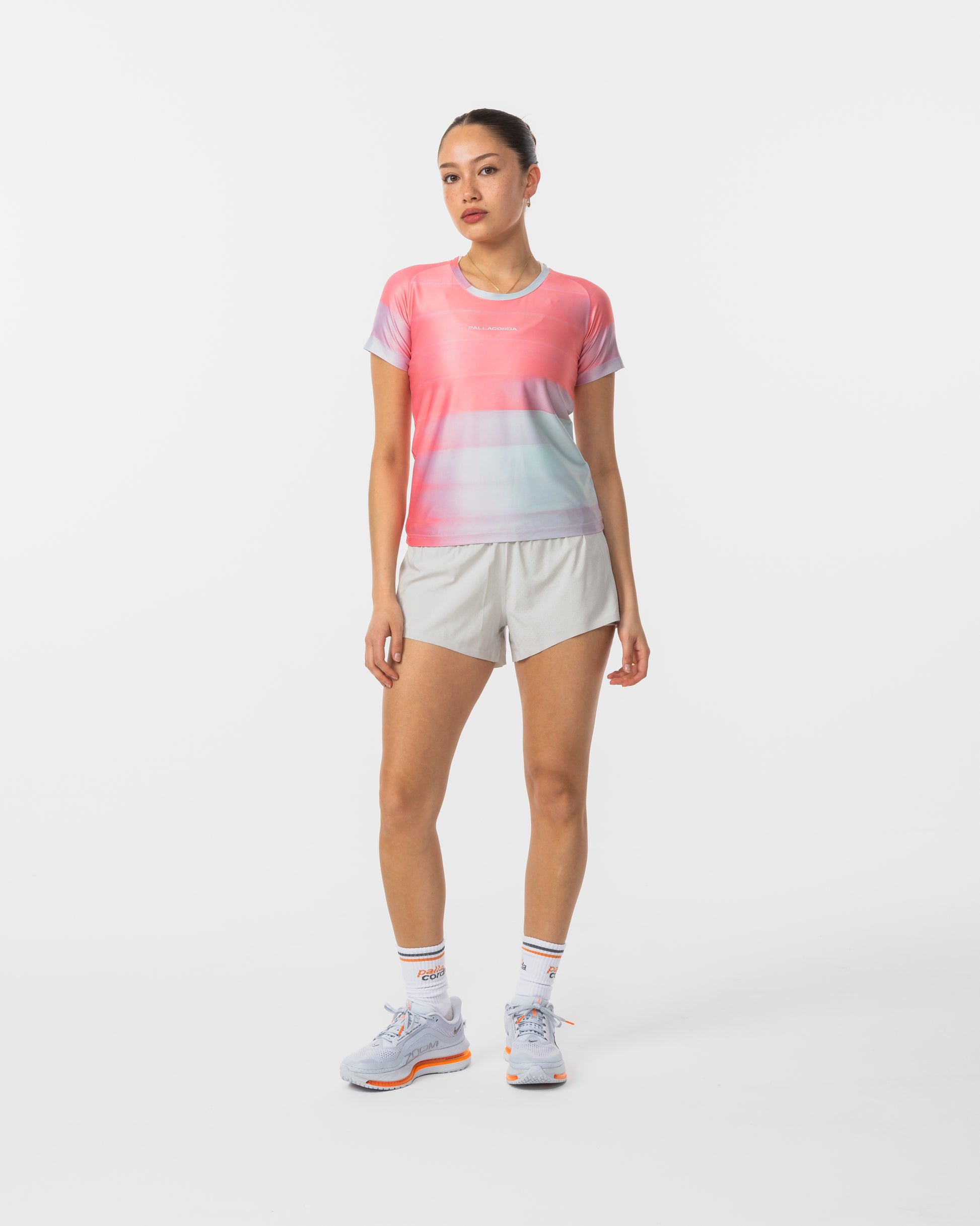 Women's Court Aura Short Sleeve T-Shirt Pink - Full Outfit