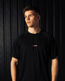 Pallacorda Mens Essential Performance T-Shirt in Black Front View