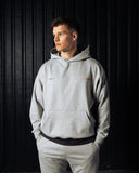 Pallacorda Men's Oversized Hoodie in Grey Front View