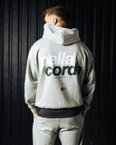 Pallacorda Men's Oversized Hoodie in Grey Back View