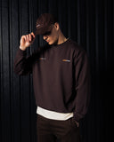 Pallacorda Men's Oversized Sweat Top in Earth Outfit View