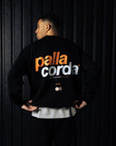 Pallacorda Men's Oversized Sweat Top in Black Back View