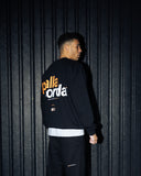 Pallacorda Men's Oversized Sweat Top in Black Side View