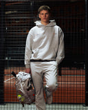 Pallacorda Men's Oversized Hoodie in Grey On-Court View