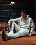 Pallacorda Men's Oversized Hoodie in Grey Lifestyle View