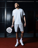 Pallacorda Men's Padel Motion Performance T-Shirt in Grey Outfit View