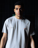 Pallacorda Men's Padel Motion Performance T-Shirt in Grey Front View