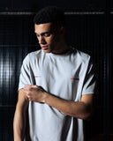 Pallacorda Men's Padel Motion Performance T-Shirt in Grey Detail View