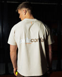 Pallacorda Men's Padel Motion Performance T-Shirt in Stone Back View