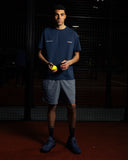 Pallacorda Men's Padel Essential Court Performance Shorts in Blue Outfit View