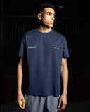 Pallacorda Men's Padel Motion Performance T-Shirt in Navy Front View