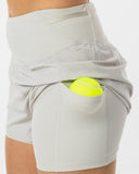 2 - in - 1 Court Shorts - Ecru - Pallacorda