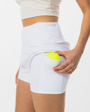 2 - in - 1 Court Shorts - White - Pallacorda