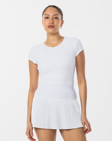 Fitted Short Sleeve T-Shirt - White