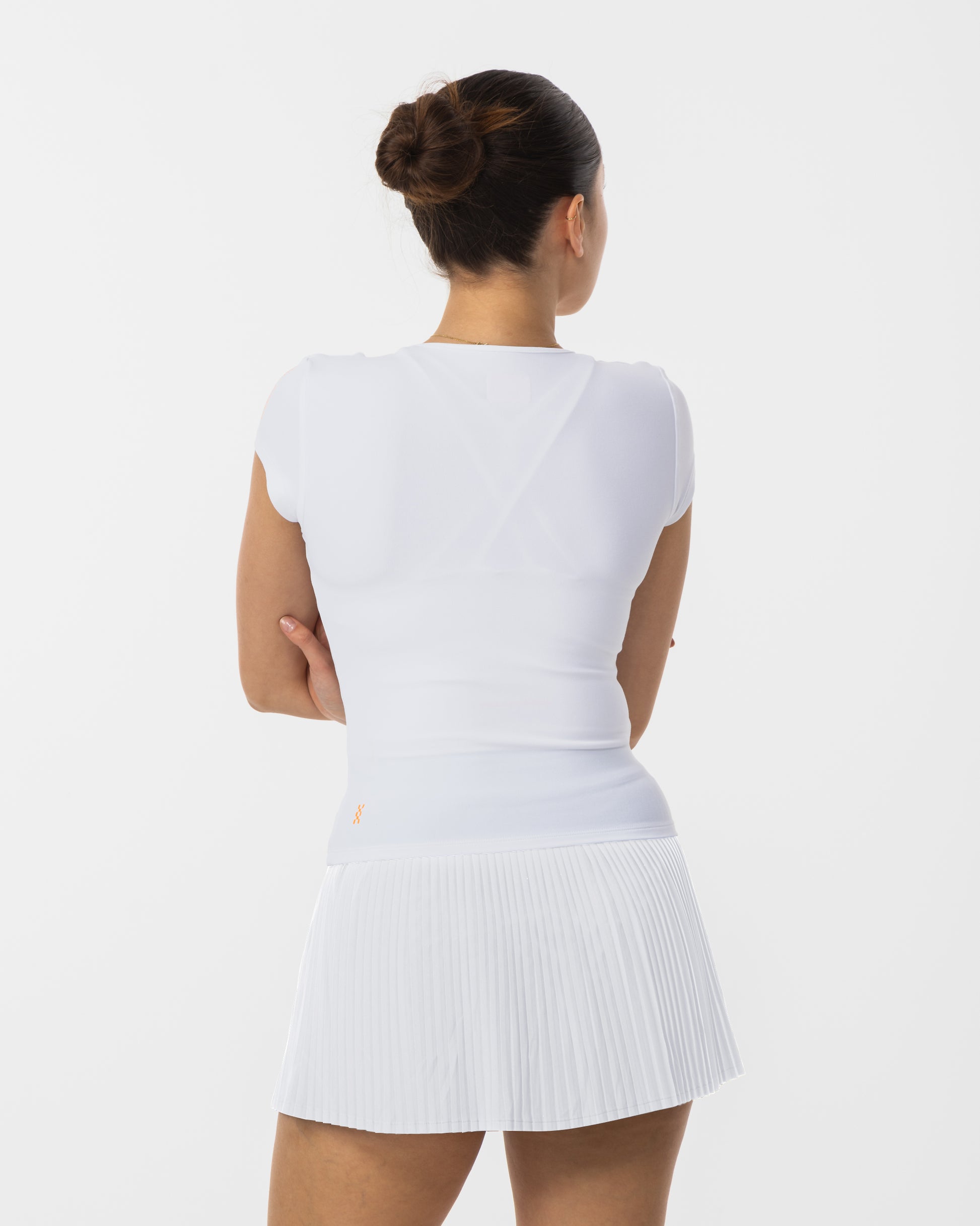 Women's Fitted Short Sleeve T-Shirt White - Back View