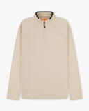 Performance Quarter Zip Top - Beige