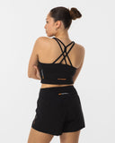 Cross Back Sports Bra - Black - Pallacorda