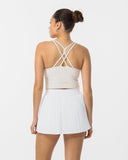 Cross Back Sports Bra - Ecru - Pallacorda