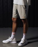 Pallacorda Men's Padel Essential Court Performance Shorts in Grey Front View