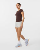 Fitted Short Sleeve T-Shirt - Coffee - Pallacorda