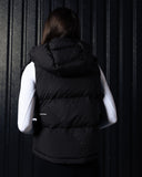 Hooded Puffer Gilet - Black - Pallacorda