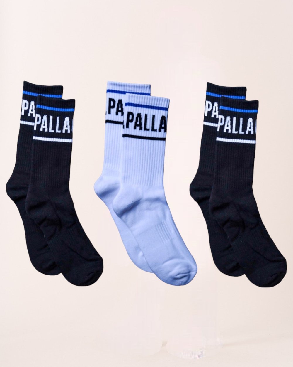 Gepolsterte Crew-Socken, gemischt im 3er-Pack