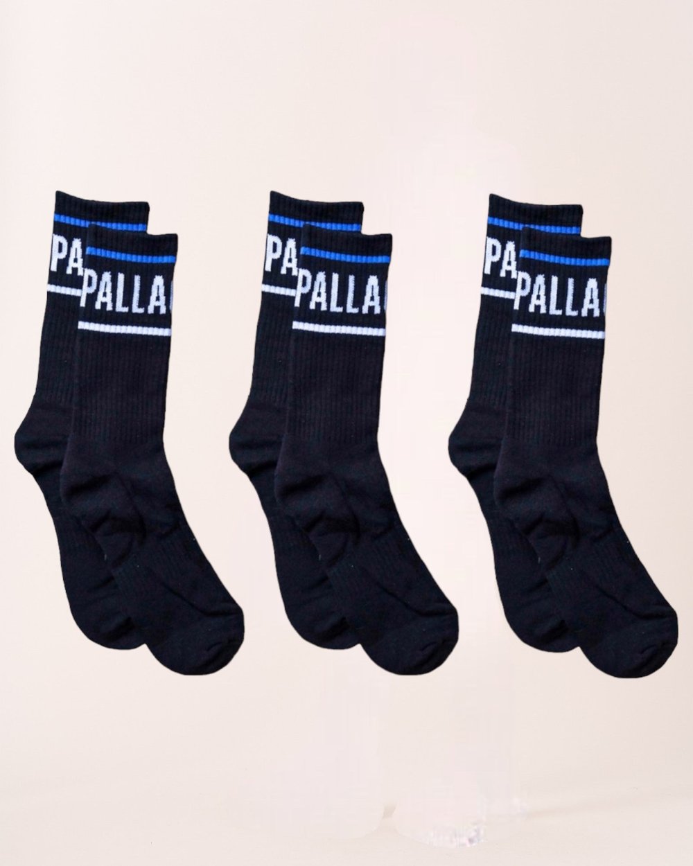 Cushioned Crew Socks Black 3 Pack