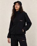 Waffle Knit Full Zip Jacket - Black