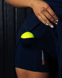 Pleated Court Skort - Navy - Pallacorda