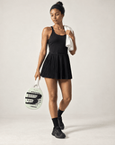 Pleated Match Dress - Black - Pallacorda