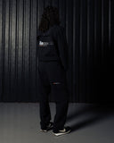 Waffle Knit Full Zip Jacket - Black - Pallacorda