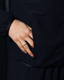 Waffle Knit Full Zip Jacket - Black - Pallacorda