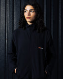 Waffle Knit Full Zip Jacket - Black - Pallacorda