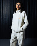 Waffle Knit Full Zip Jacket - Ivory - Pallacorda